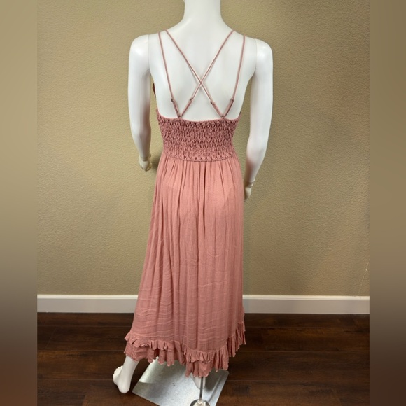 NWT FP Free People One Adella Maxi Slip Dress $128 Rose Pink - Picture 6 of 12